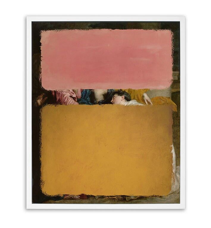 Farben – Pink und Orange (Originalgemälde mit gemischten Medien)