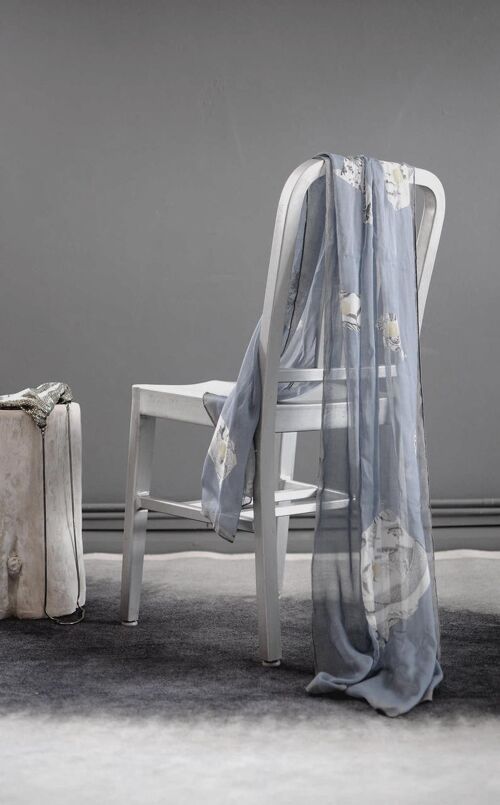 Blue & Grey Plate fragment Scarf