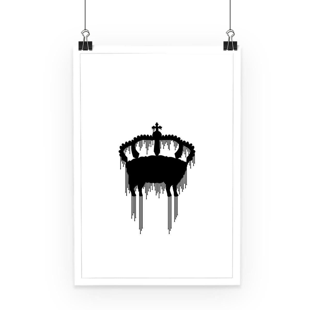 Poster con logo Mineheart drip nero
