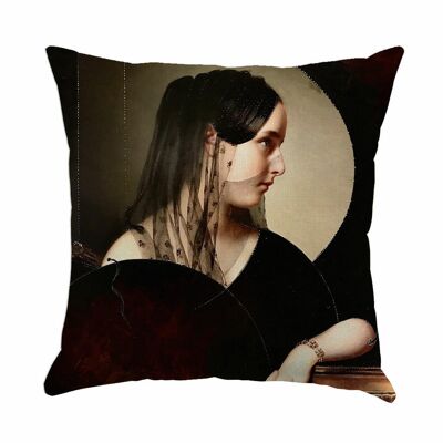 Housse de coussin profil d'un amoureux