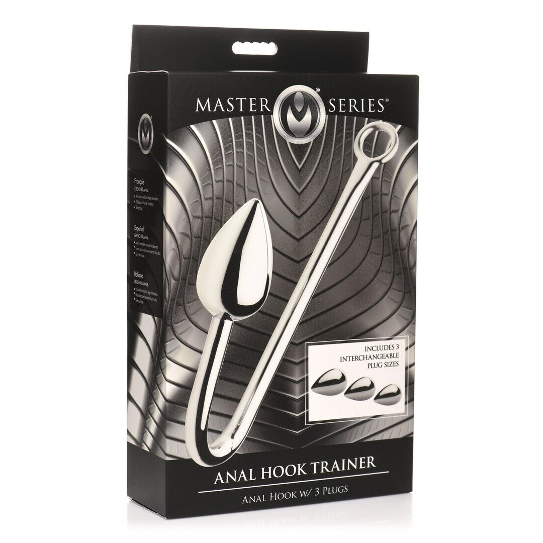 Anal Hook Trainer con 3 tappi