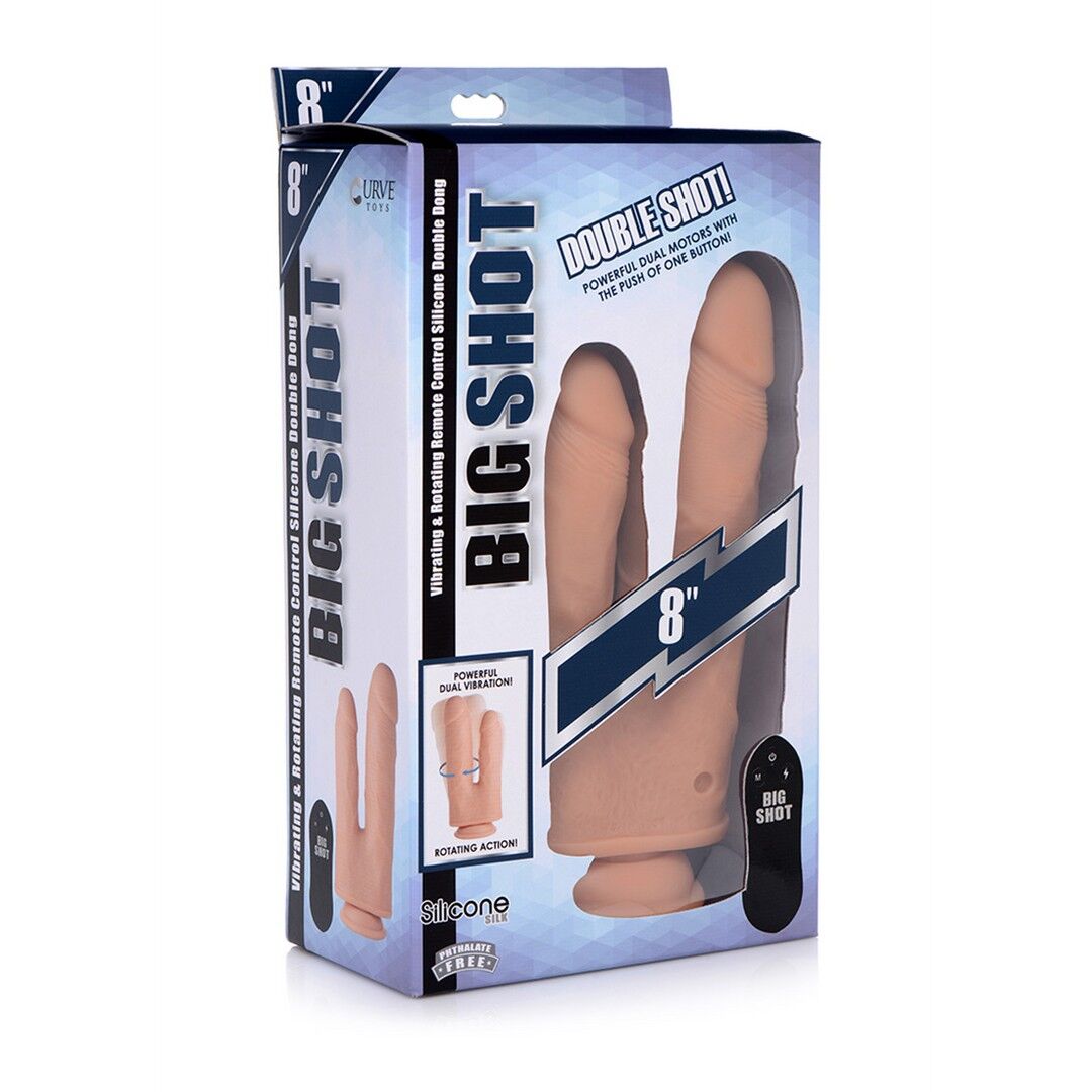 Dildo a doppia penetrazione in silicone liquido Double Shot - 8 / 20,5 cm