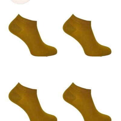 Bamboo Socks Women 4 pairs ochre yellow
