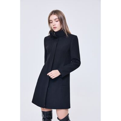 Manteau en laine noire