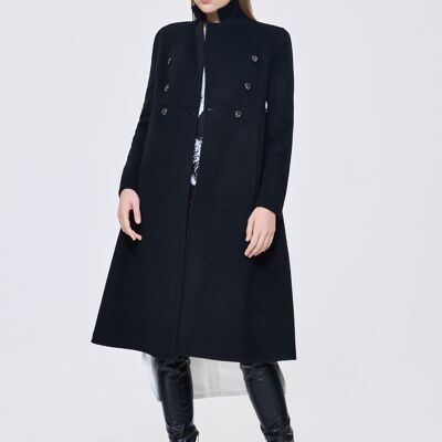 Cappotto di alpaca nero