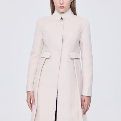 White alpaca coat