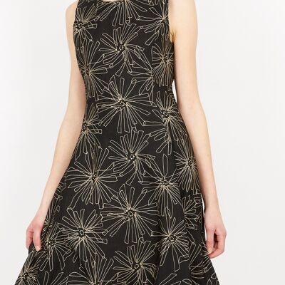 Robe courte imprimée dorée Taille