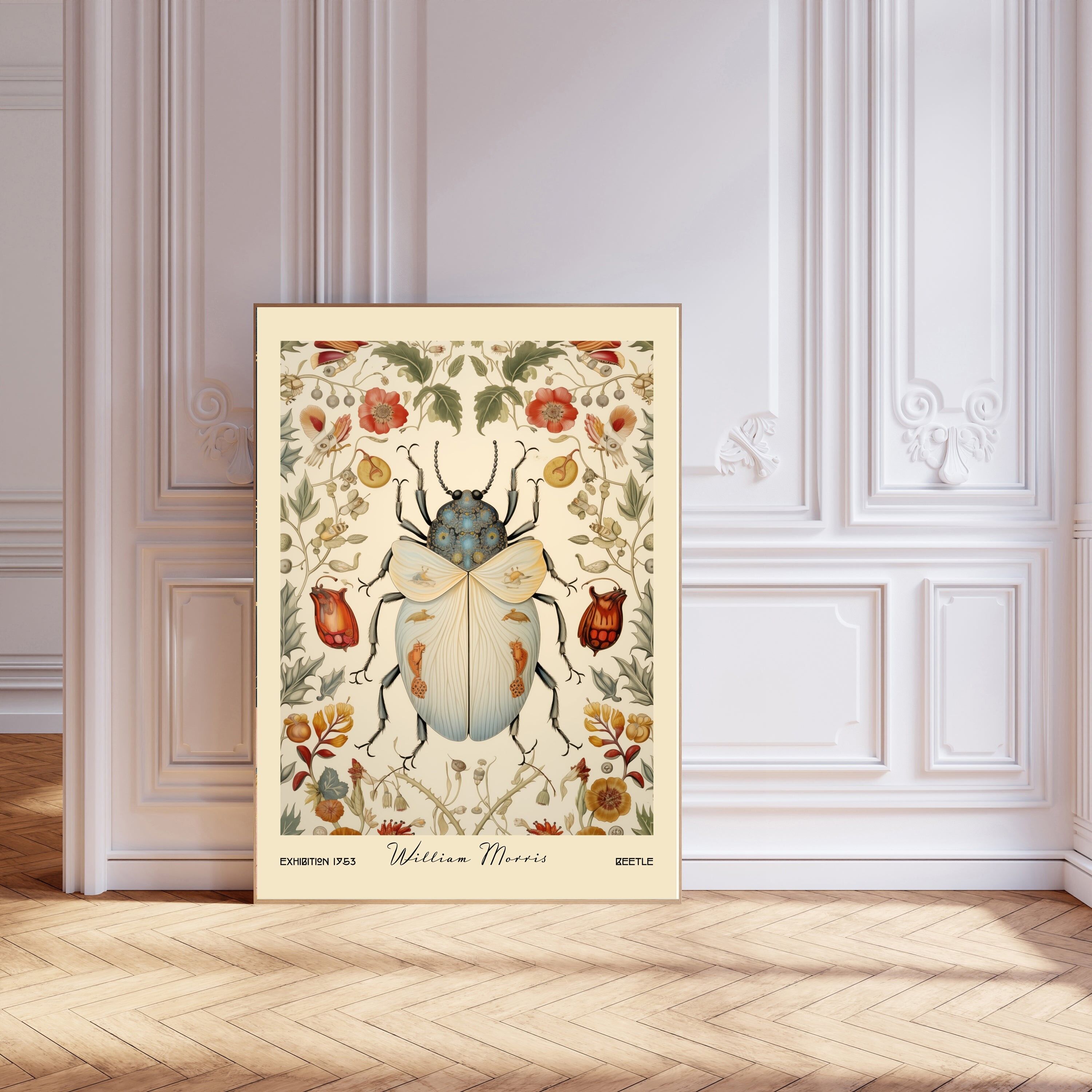 Stampa artistica del maggiolino di William Morris