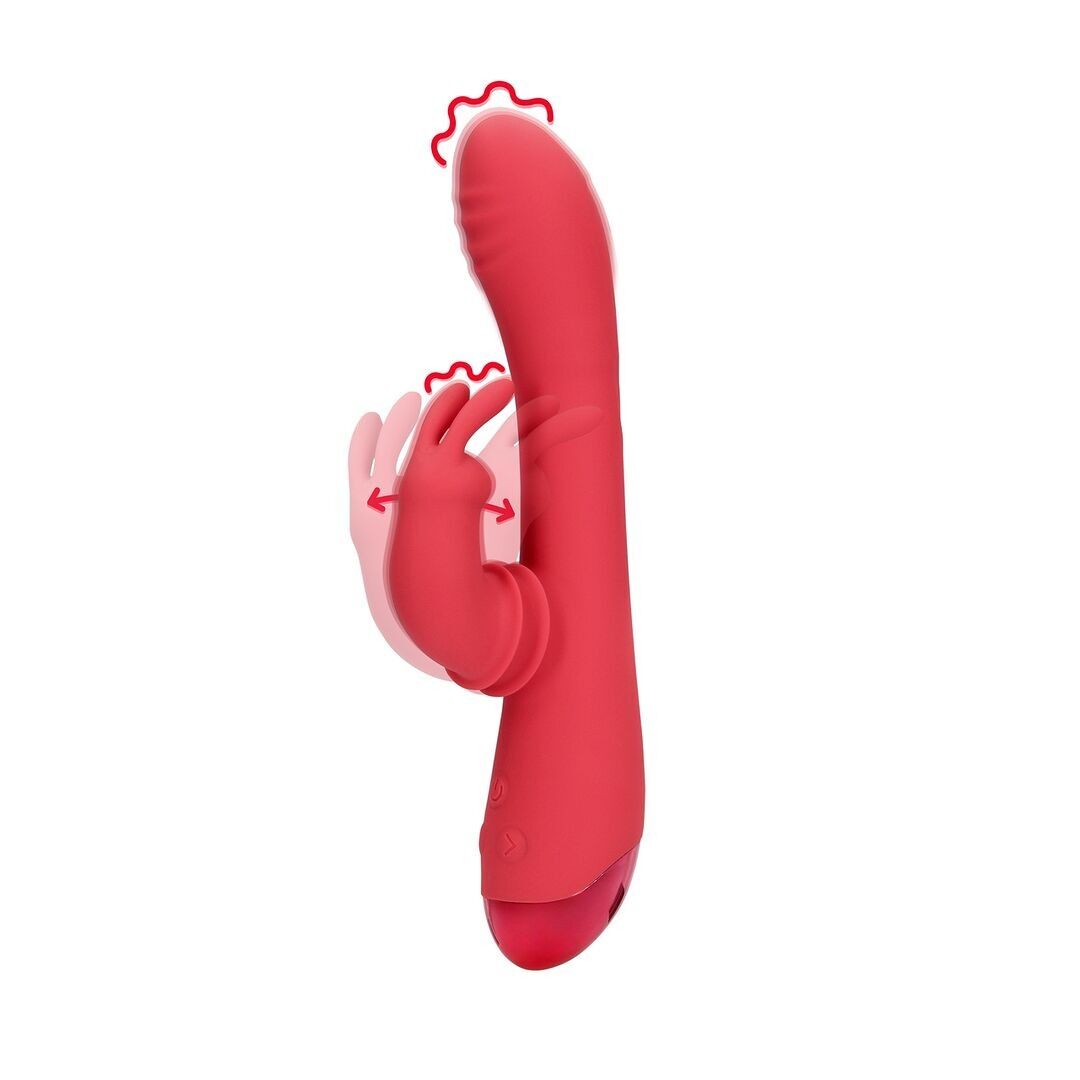 Loveline by Shots – Schwingender G-Punkt-Rabbit-Vibrator – Leuchtendes Rot – Leuchtendes …