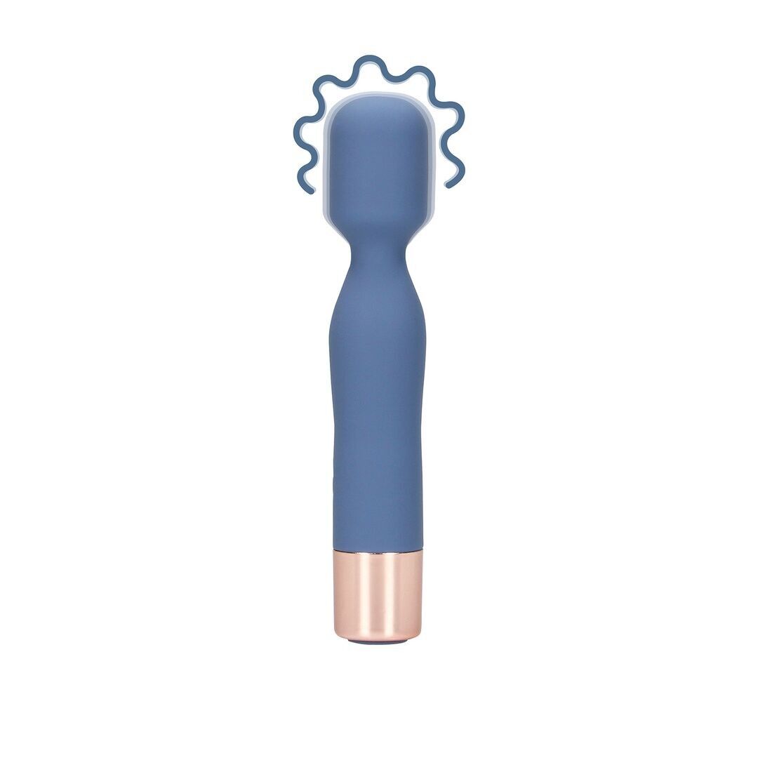 Loveline by Shots - Mini Wand Vibrator - Blue Horizon