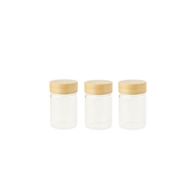 Set of 3 Glass Vinaigrette Pots