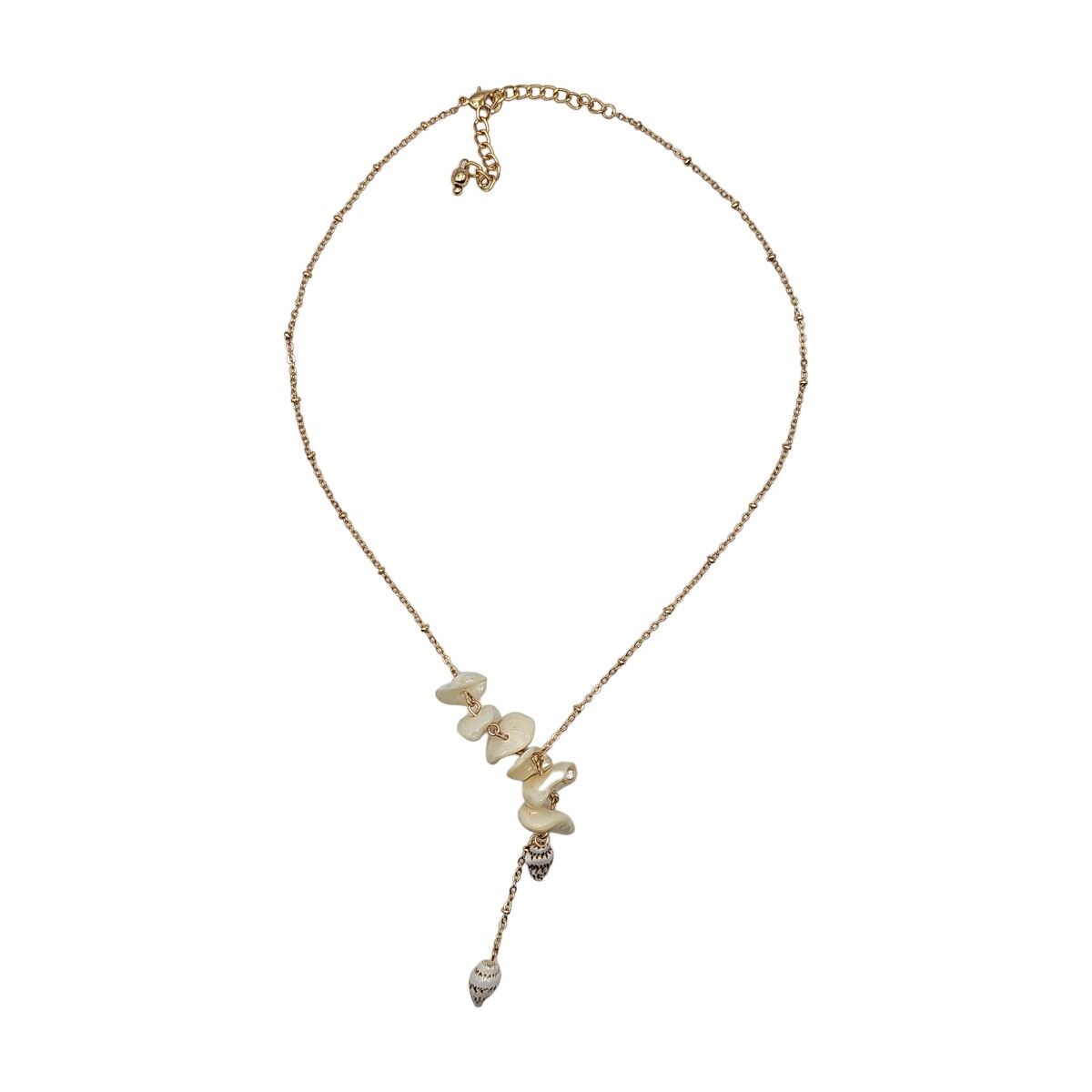 Collana con conchiglie impilate Lariat