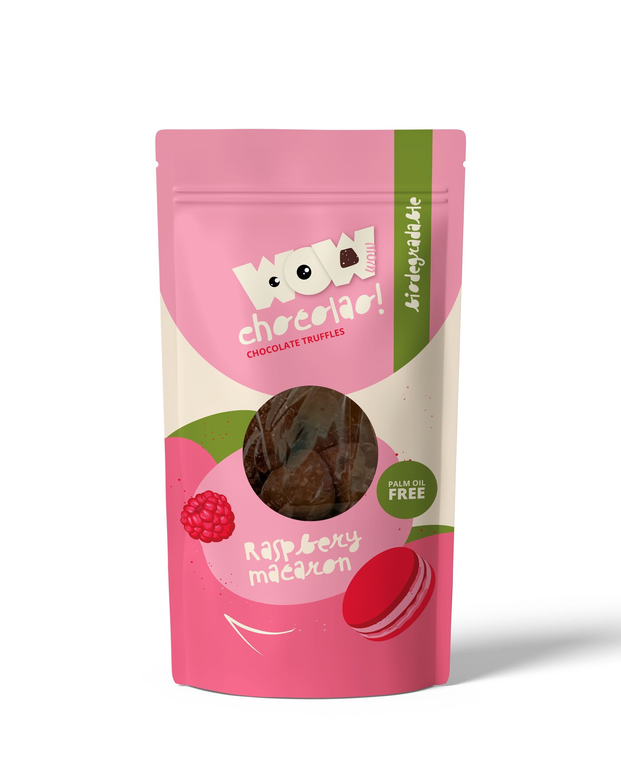 Macaron al lampone - Busta biodegradabile da 200g