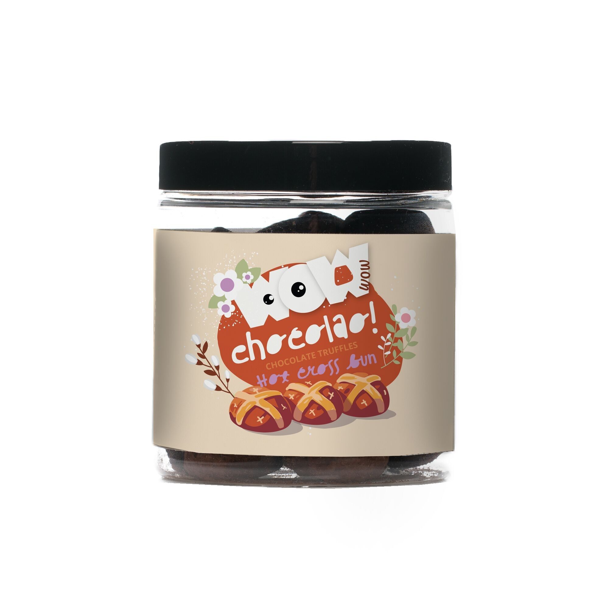 Hot Cross Bun - Easter Edition Chocolate Truffles - Christmas - Gifting Jar 130g