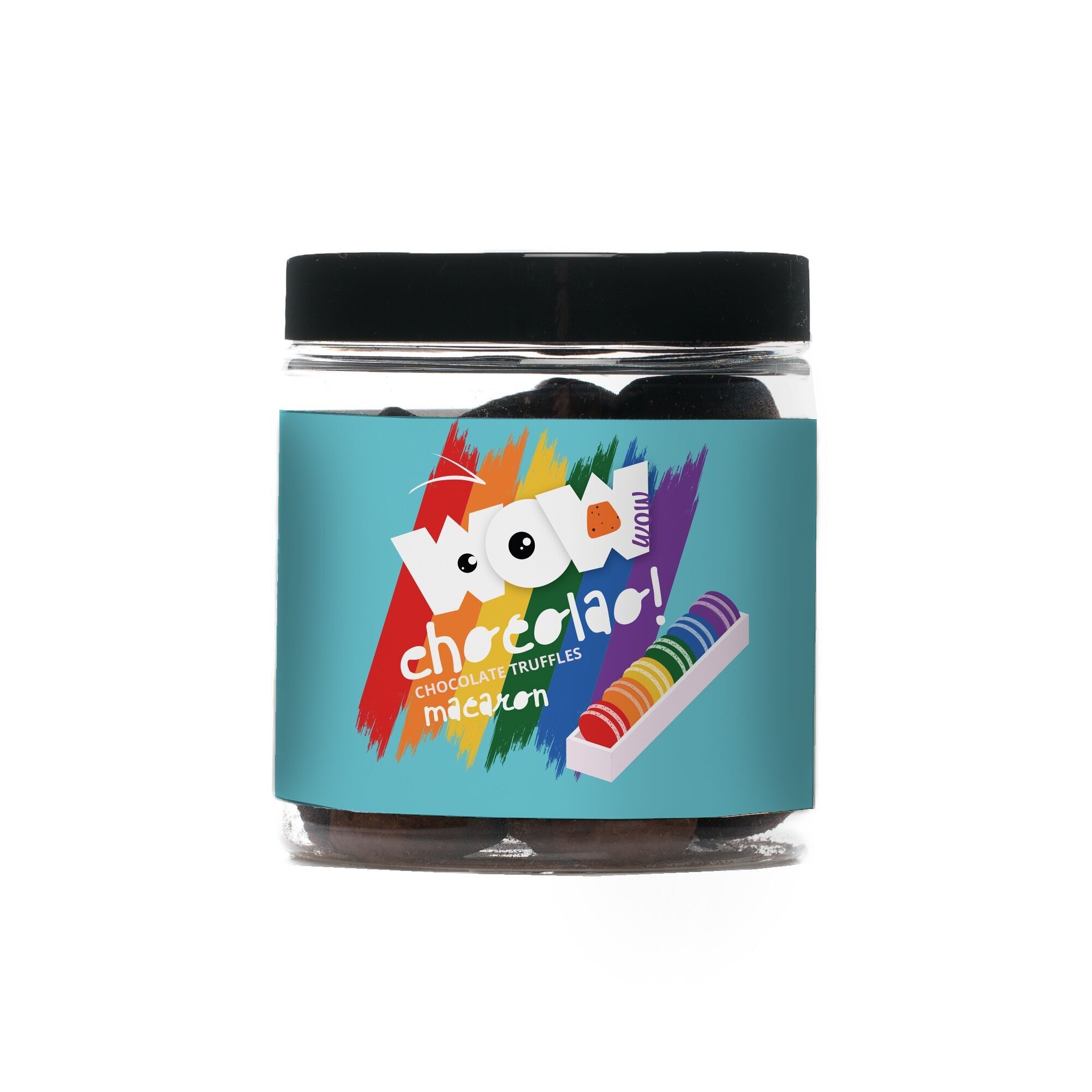 Tartufi al cioccolato Macaron Pride month - Barattolo regalo da 130 g