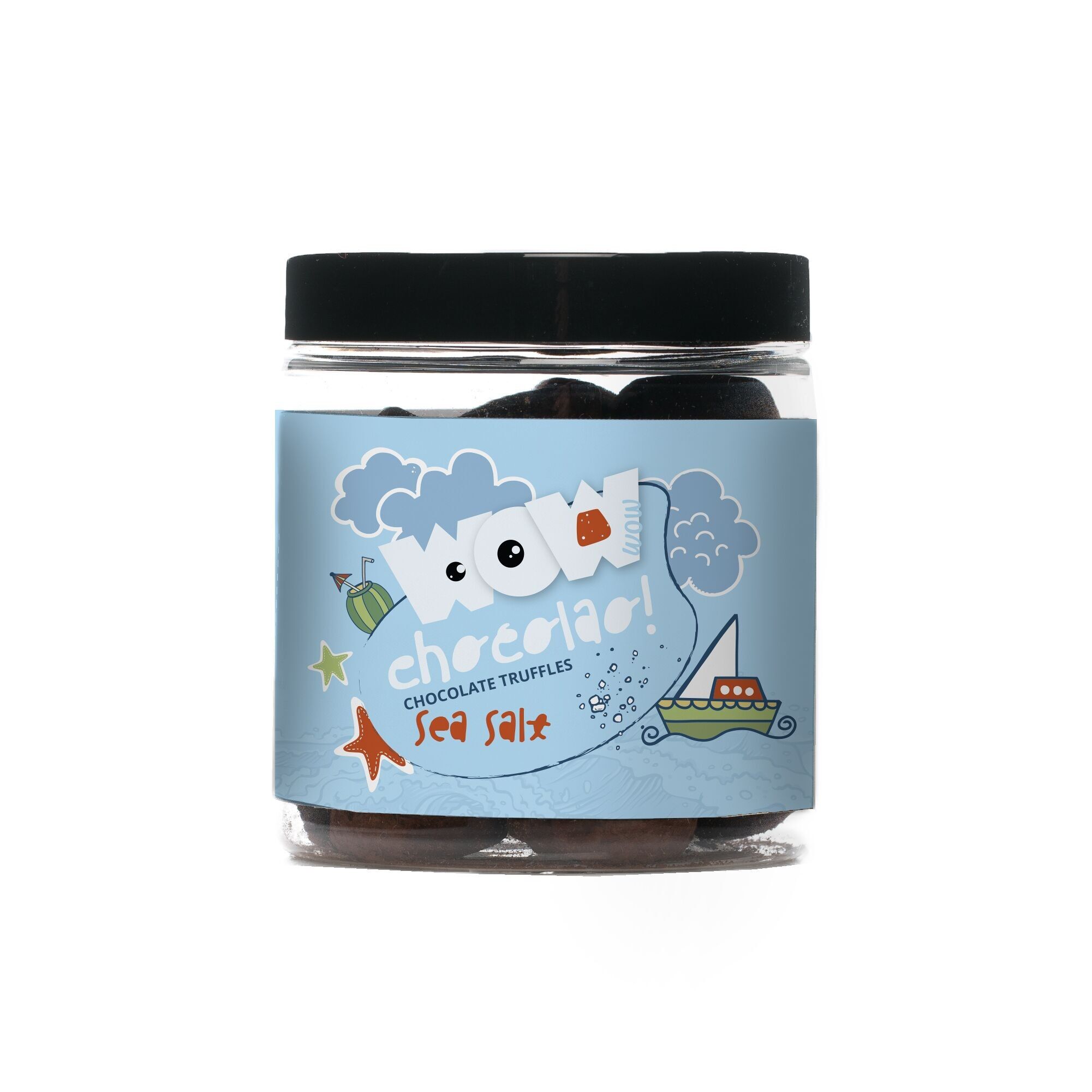 Tartufi al cioccolato al sale marino Summer edition - Barattolo regalo da 130 g