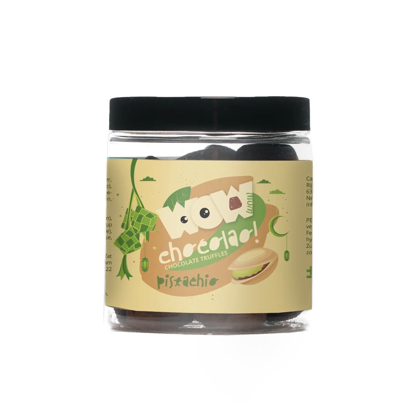 Pistacchio - Tartufi di cioccolato Eid - Vaso regalo 130g