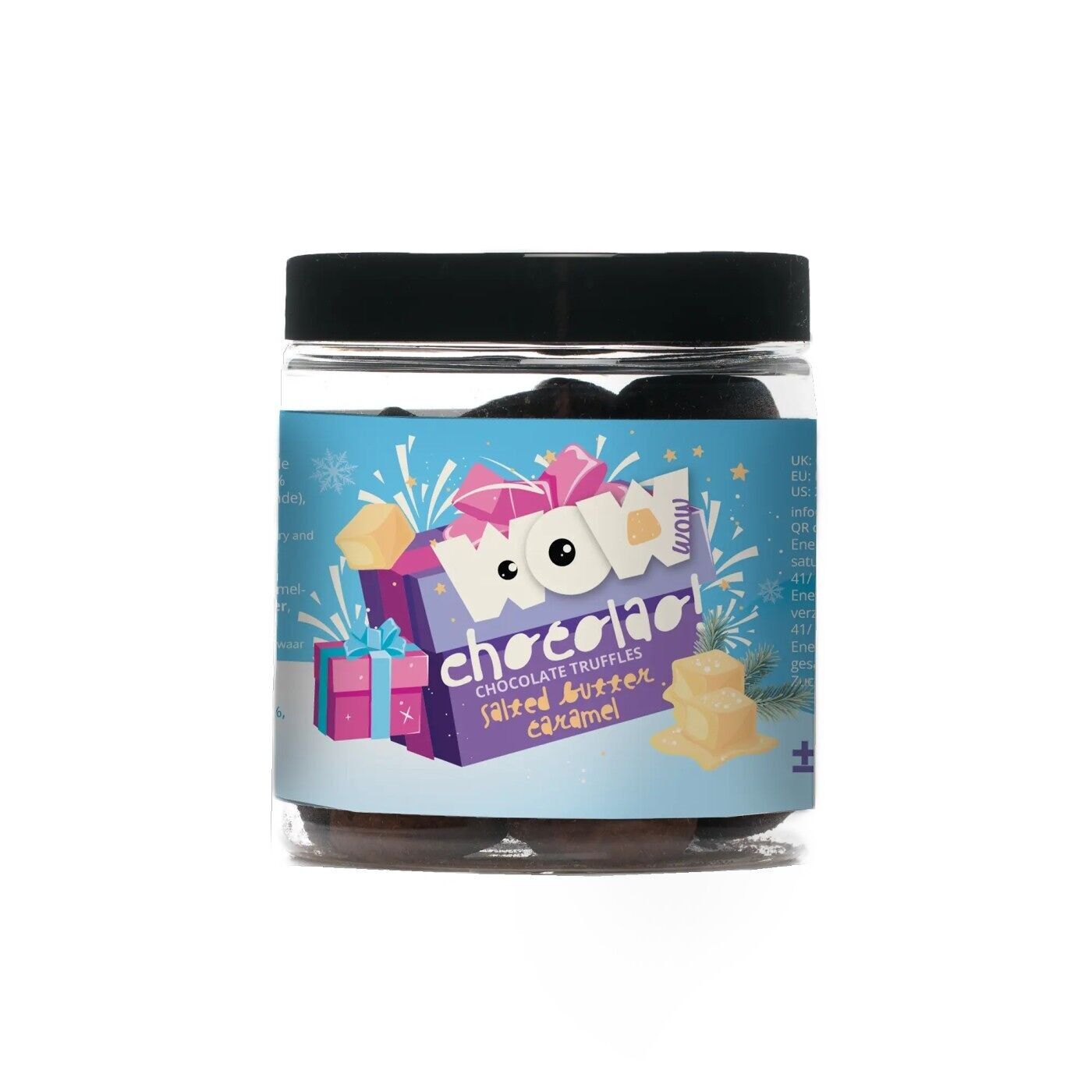 Caramel au beurre salé - Édition Noël - Truffes au chocolat - Bocal cadeau 130g