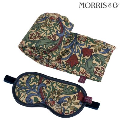 Lavender Wheat Warmer and Eye Mask in William Morris Golden Lily