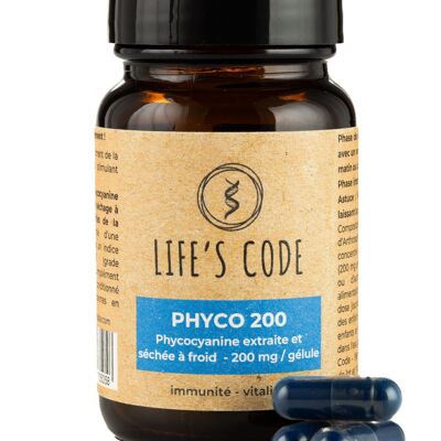 Phyco-200 – High Absorption Pure Phycocyanin Extract (200mg, 30-90 Capsules) | Antioxidant, Immunity, Vitality | Spirulina Extract