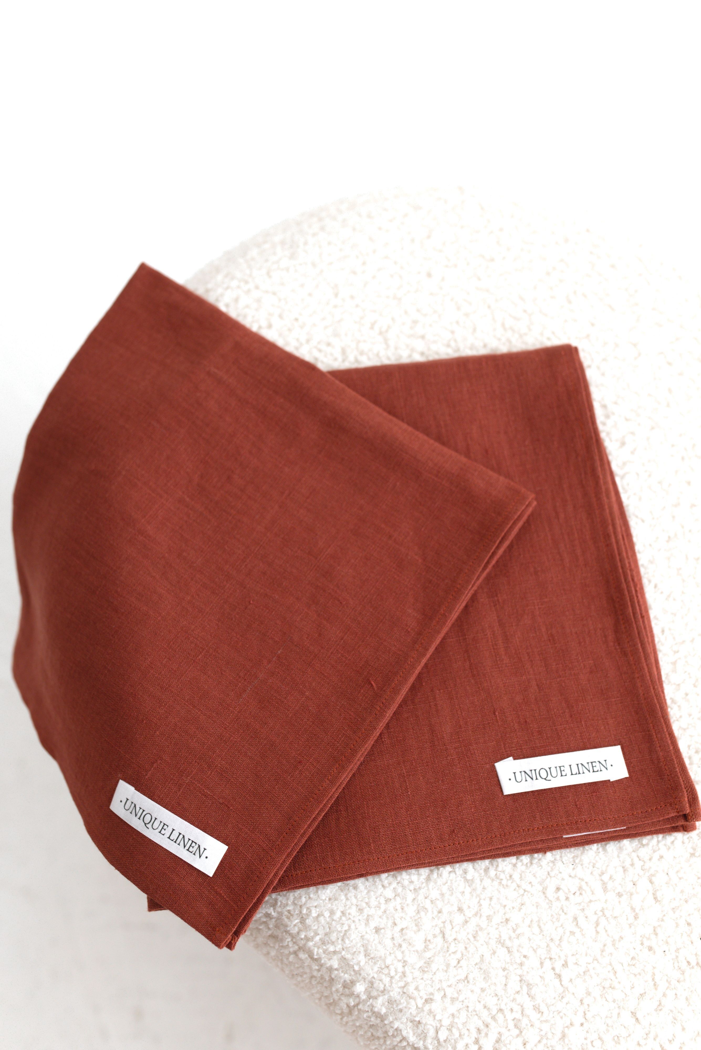 LINEN NAPKINS TN001 IN TERRACOTTA COLOUR