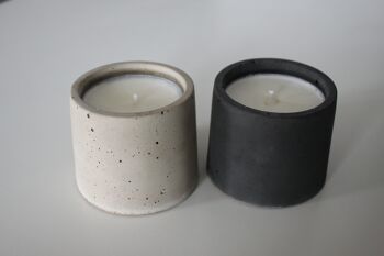 Bougie parfumée - Ronde - SAKURA - Gris béton 2