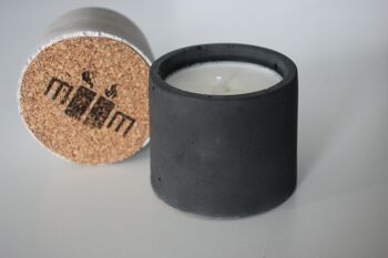 Bougie parfumée - Ronde - SAKURA - Noir Charbon 1