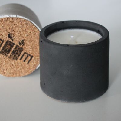 Scented candle - Round - SAKURA - Charcoal Black