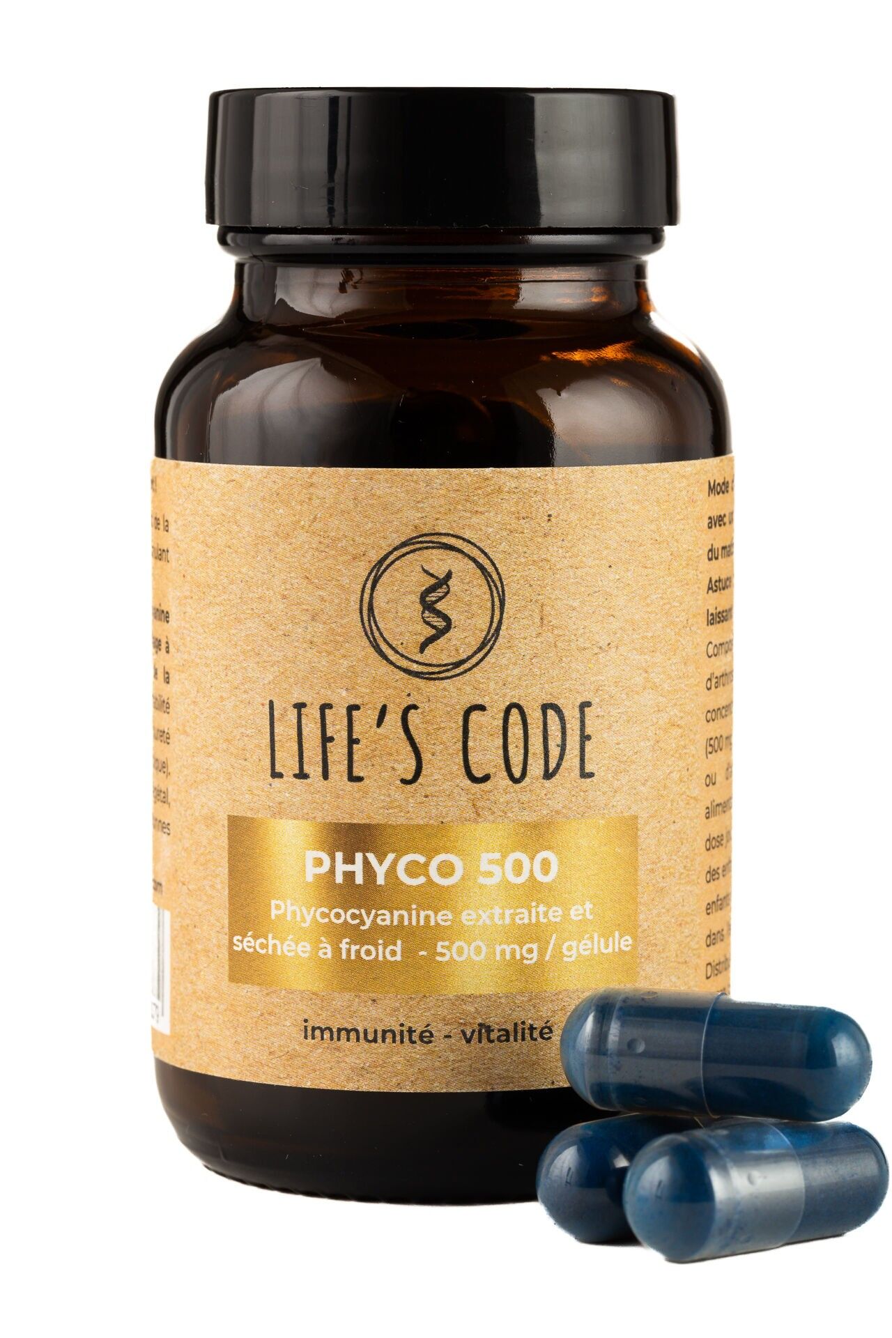Phyco-500 – Ultra-Concentrated Phycocyanin Extract (500mg, 30 Capsules)