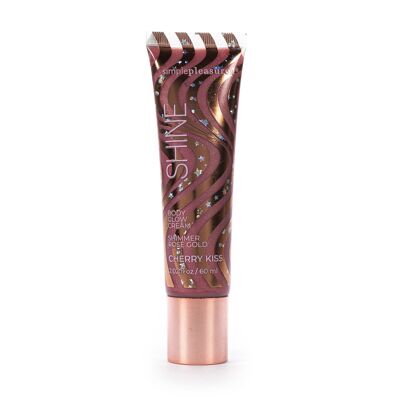 Crema radiante para rostro y cuerpo con brillo dorado rosa, 60 ml, aroma: Cherry Kiss-350992