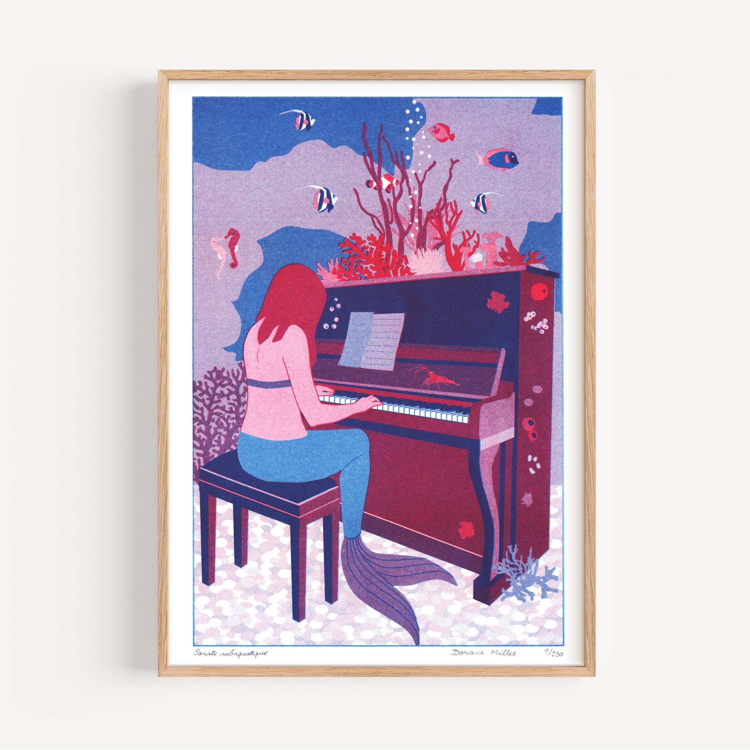 Unterwassersonate | Risographie A4 | Limitierte Auflage signiert