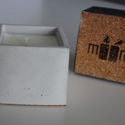 Scented candle - Square - TIARE - Concrete gray