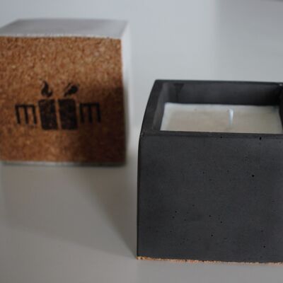 Scented candle - Square - TIARE - Charcoal Black