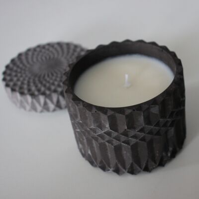 Scented candle - Mozaïk - TIARE - Black Charcoal