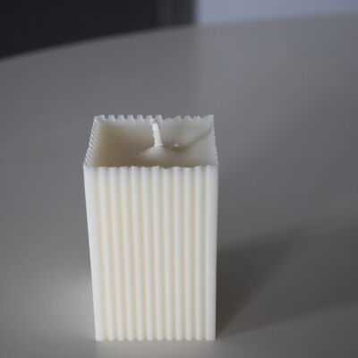 Square decorative candle - Soy wax - No coloring