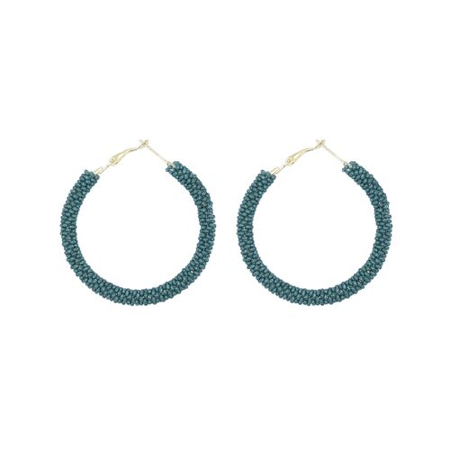 Petrol Simple Beaded Hoop