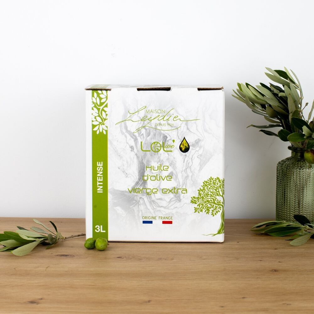 NEW - "Intense" Olive Oil - Fruity Green Extra Virgin 3L - France / Provence