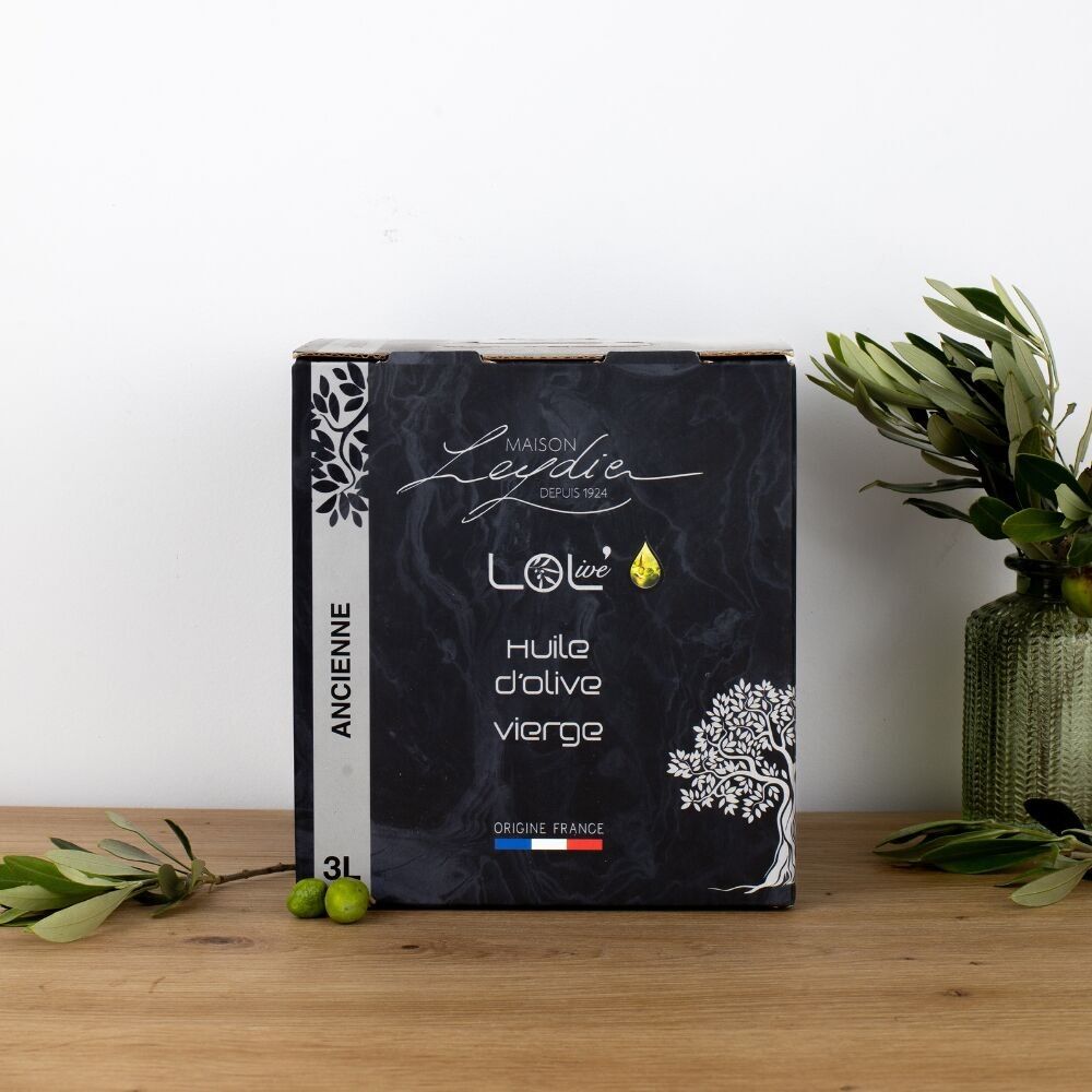 NUEVO - Aceite de Oliva Virgen Extra "Antiguo" - Afrutado, Negro, Virgen 3L - Francia / Provenza