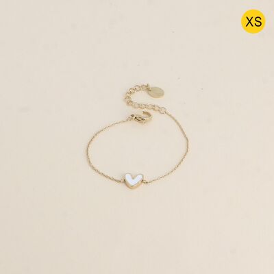 Pulsera XS - Colgante de corazón esmaltado
