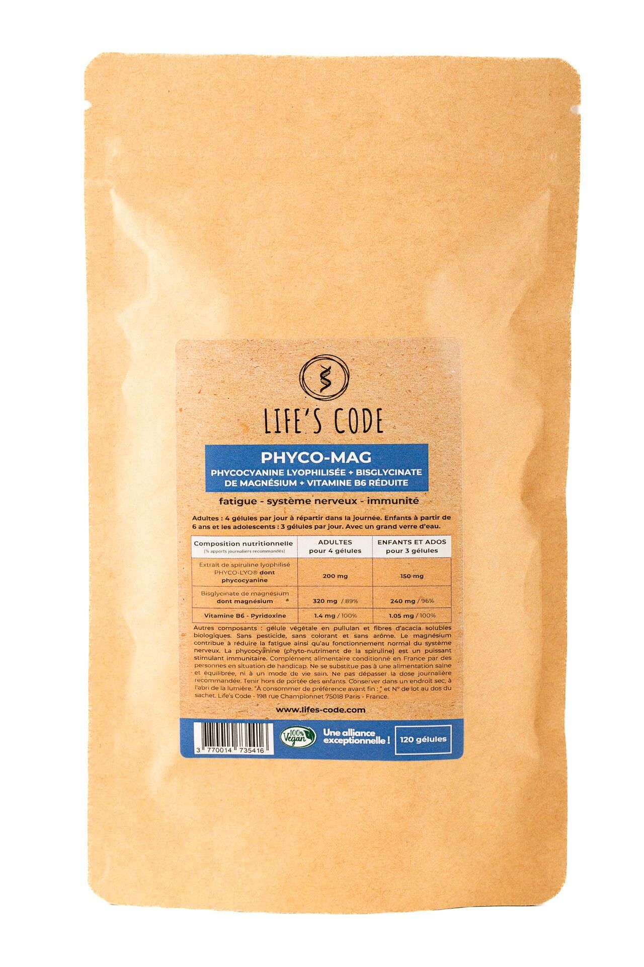 Phyco-Mag – Equilibrio nervioso y vitalidad (120 o 360 cápsulas)