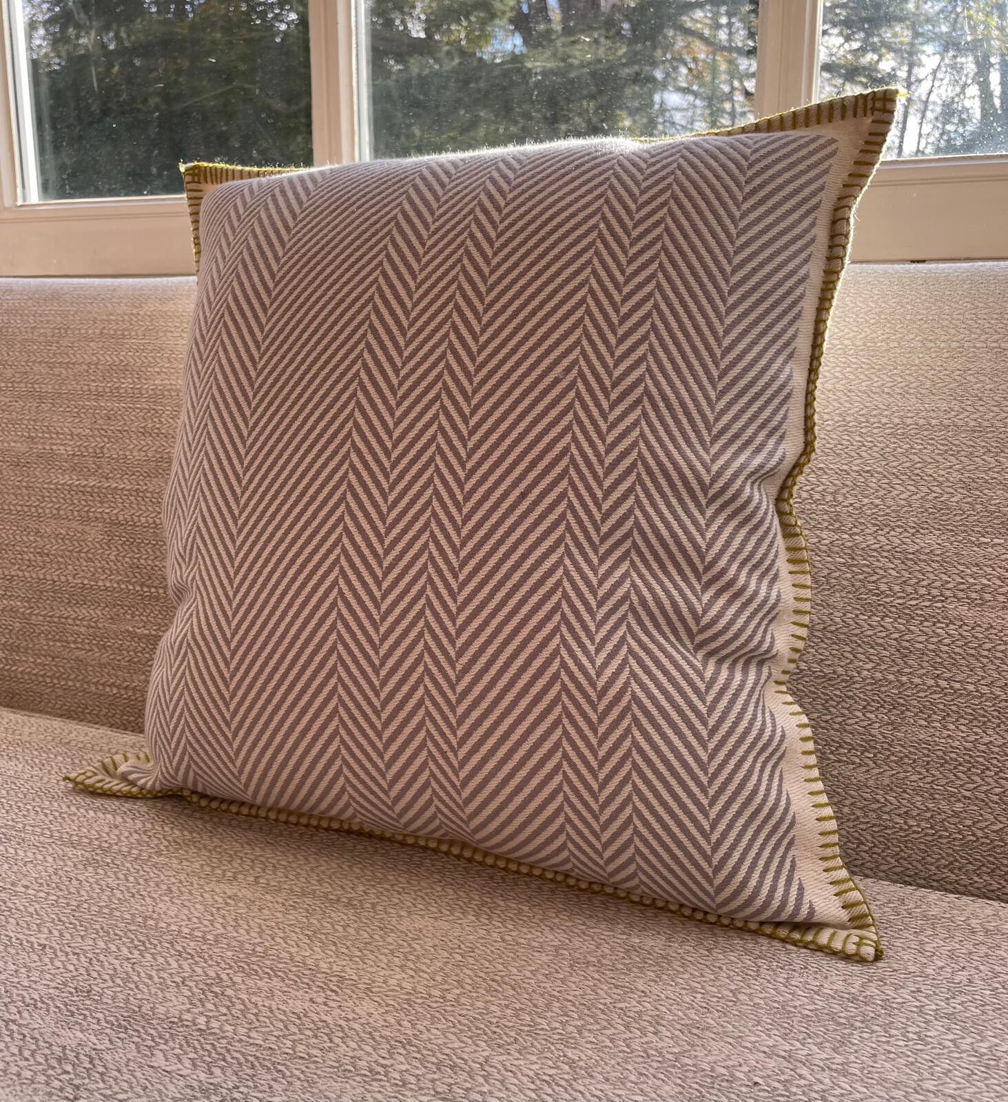 Kissenbezug aus Wolle und Baumwolle - beige - (45x45cm) - NEW PORT