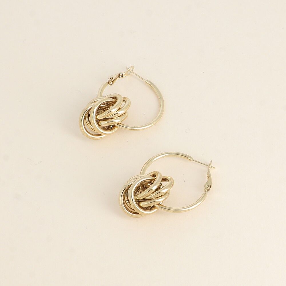 Orecchini a cerchio Sleeper - ciondolo a forma di palla ad anello