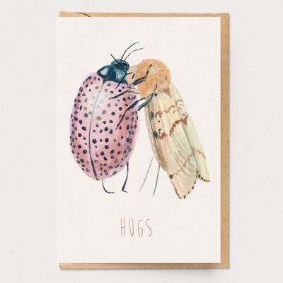 Tarjeta de aliento y condolencias Bug Hugs