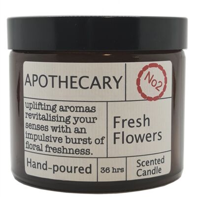 Luxury Apothecary Handmade Candle  - Fresh Flowers - pack of 6