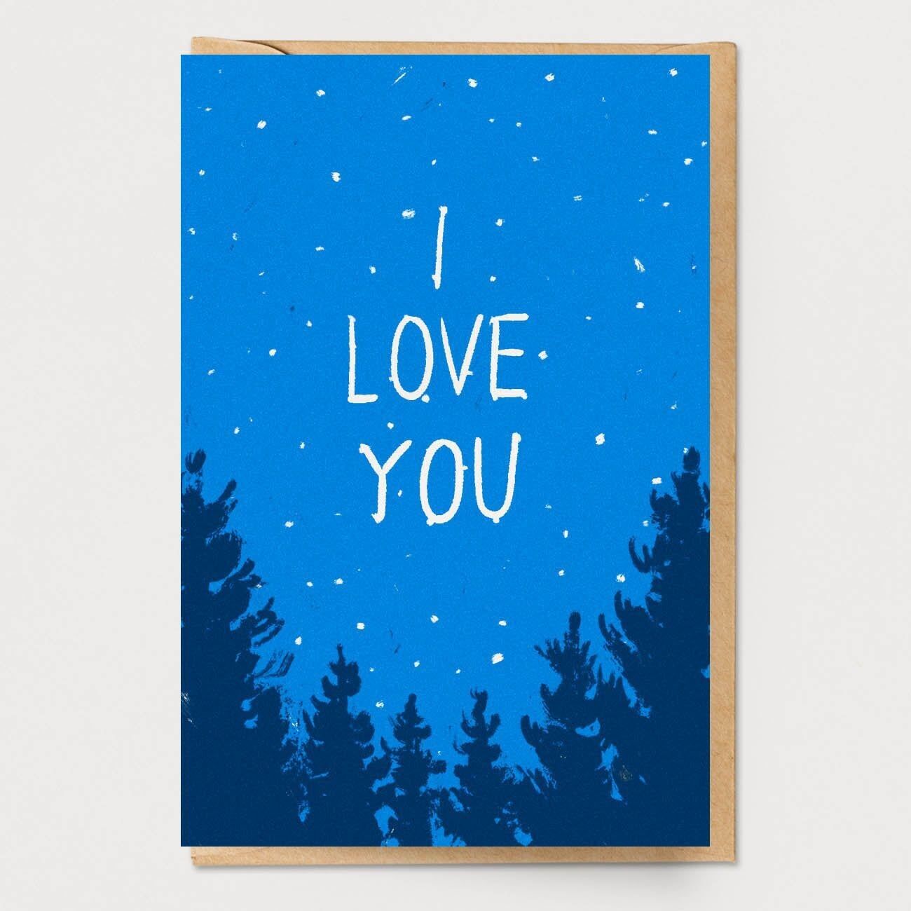 Carta d'amore cielo notturno