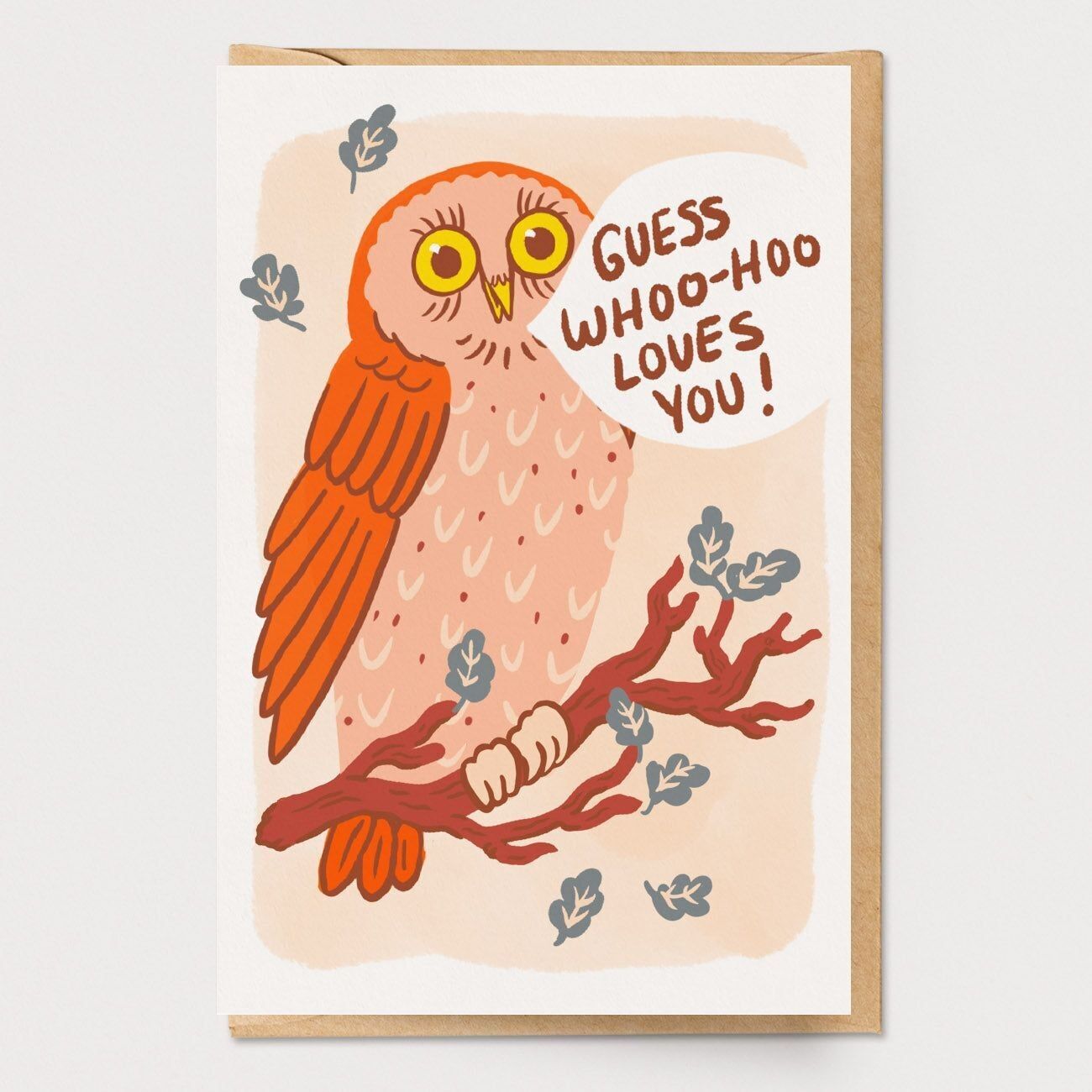 Ti amo biglietto gufo