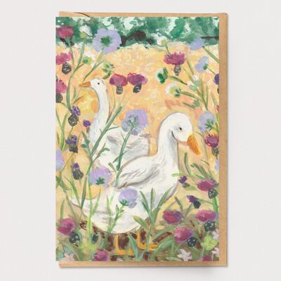 Tarjeta de patos de pradera