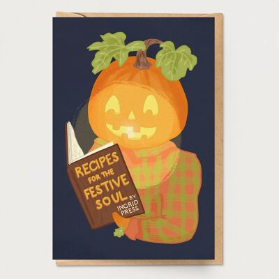 Reading Pumpkin Card