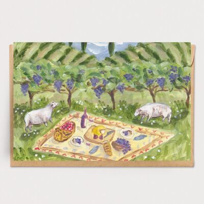 Vineyard Picnic Card