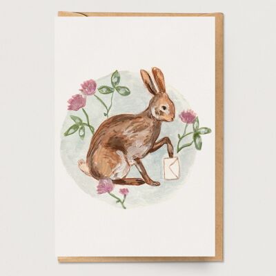 Rabbit Penpal Card